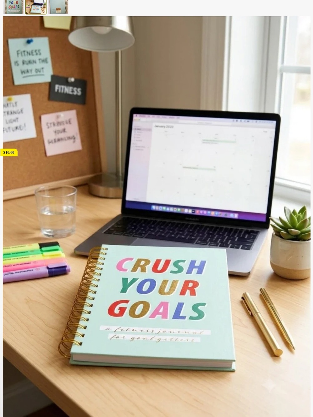 Crush Your Goals Spiral Planner - Mint Color